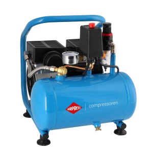 AIRPRESS 36743 Mały kompresor bezolejowy dwutłokowy L 6-95 8 bar 0.52 kW 5L cichy