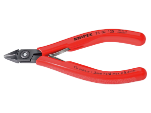 Szczypce tnące  boczne, do elementów elektronicznych, 7502   dł.125mm   	49720105	  KNIPEX