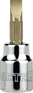 Nasadka 3/8" bit płaski Slotted , L50mm, rozmiar 4mm   22504  SATA