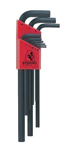 Zestaw kluczy imbusowych długich, 1,5-10mm, 9szt. BO12199   BONDHUS