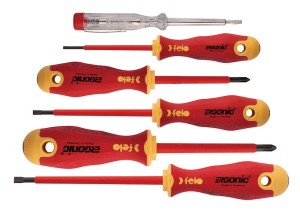 Zestaw 5 wkrętaków izolowany 1000V - Ergonic  VDE + próbnik     FL41396398  FELO