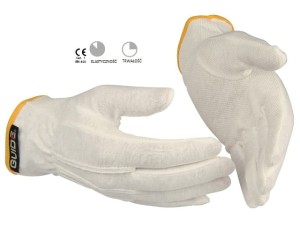 Cienkie rękawice bawełniane z PCV GUIDE 549