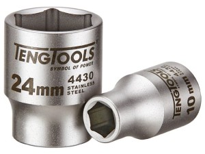 Nasadka sześciokątna  nierdzewna, chwyt ? 3/8", rozm. 9mm  MS380509-C 16260-0209  TENGTOOLS