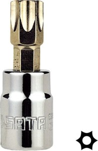 Nasadka 3/8" bit Torx z otworem centralnym , L50mm, rozmiar T50  22602   SATA