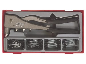 Nitownica dźwigniowa w zestawie z nitami, 81szt. TTHR81   69210102  TENGTOOLS