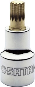 Nasadka 1/2" bit Spline, L50mm, rozmiar  M-12   24805  SATA