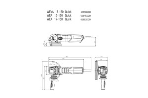 Szlifierka kątowa  WEVA 15-150 QUICK   600506000 METABO