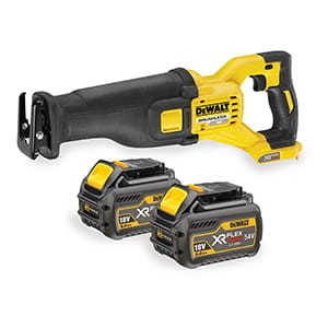 Pilarka szablowa XR FlexVolt, 54V + 2 akumulatory i ładowarka DCS388T2 DeWalt