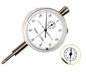 Czujnik zegarowy z odwróconą skalą 10mm, 0,01 01023009 MIB-Germany