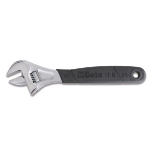 Klucz płaski nastawny ze skalą, chromowane, rękojeść z kompozytu 111G  250mm   001110625  BETA   