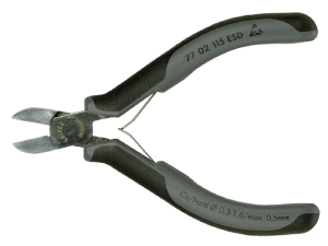 Szczypce tnące  boczne, do elementów elektronicznych, 7702 ESD  dł.115mm   	21941000	  KNIPEX