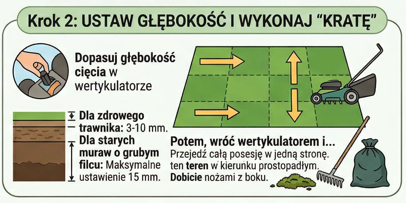 Krok 2: Ustaw głębokość i wykonaj "kratę"