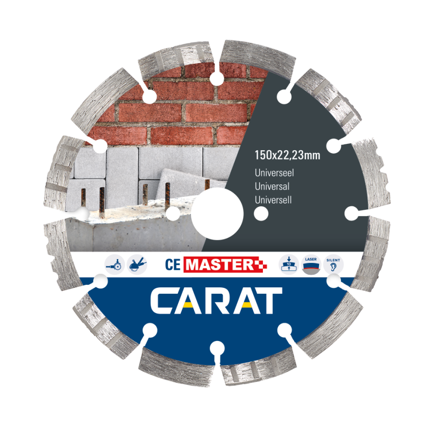 CARAT CEM1509000 DIAMOND TARCZA UNIWERSALNA Ø150X22,23MM TYP CE MASTER