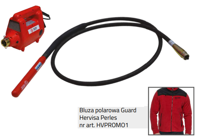 Hervisa Perles HV100534CMP Buława wibracyjna wibrator AM 50/4 Rotary + napęd CMP + BLUZA !!!