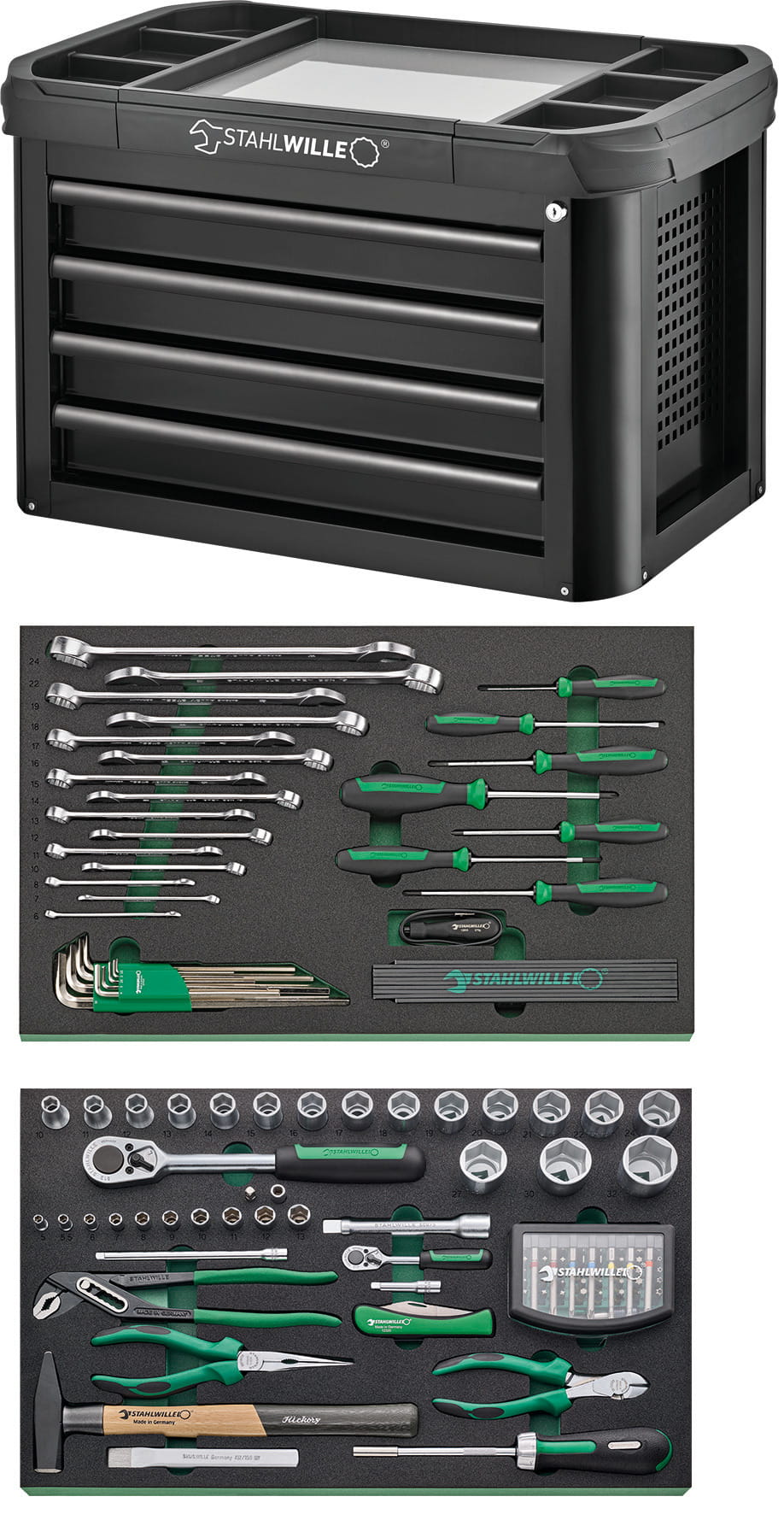 STAHLWILLE 98830189 Zestaw narzędzi 93 TOP BOX/130 w skrzyni 130 elementów
