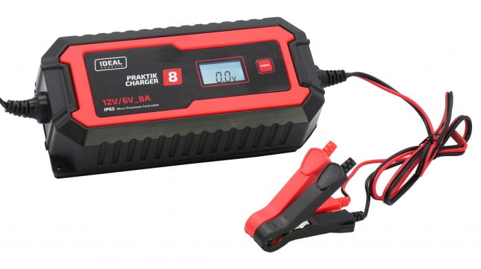 IDEAL PCHARGE8 Prostownik do ładowania akumulatorów PRAKTIK CHARGE 8 LCD 6/12V
