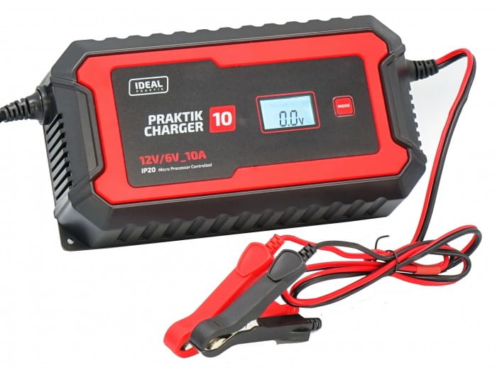 IDEAL PCHARGE10 Prostownik do ładowania akumulatorów PRAKTIK CHARGER 10 LCD 6/12V