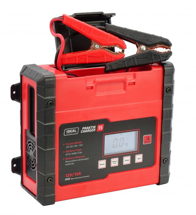 IDEAL PCHARGE15 Prostownik do ładowania akumulatorów PRAKTIK CHARGER 15 LCD 12V