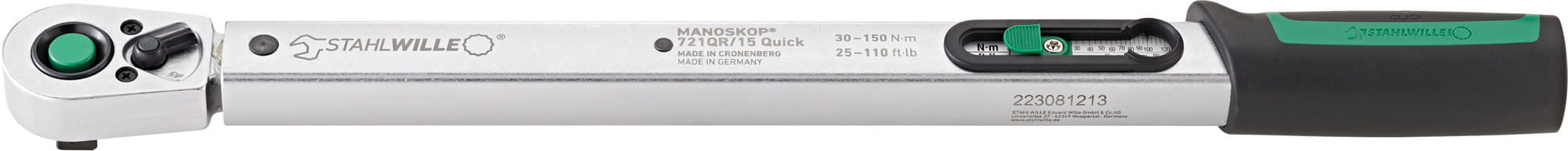 STAHLWILLE 50204115 Klucz dynamometryczny 30-150Nm 1/2" 721QR/15 QUICK