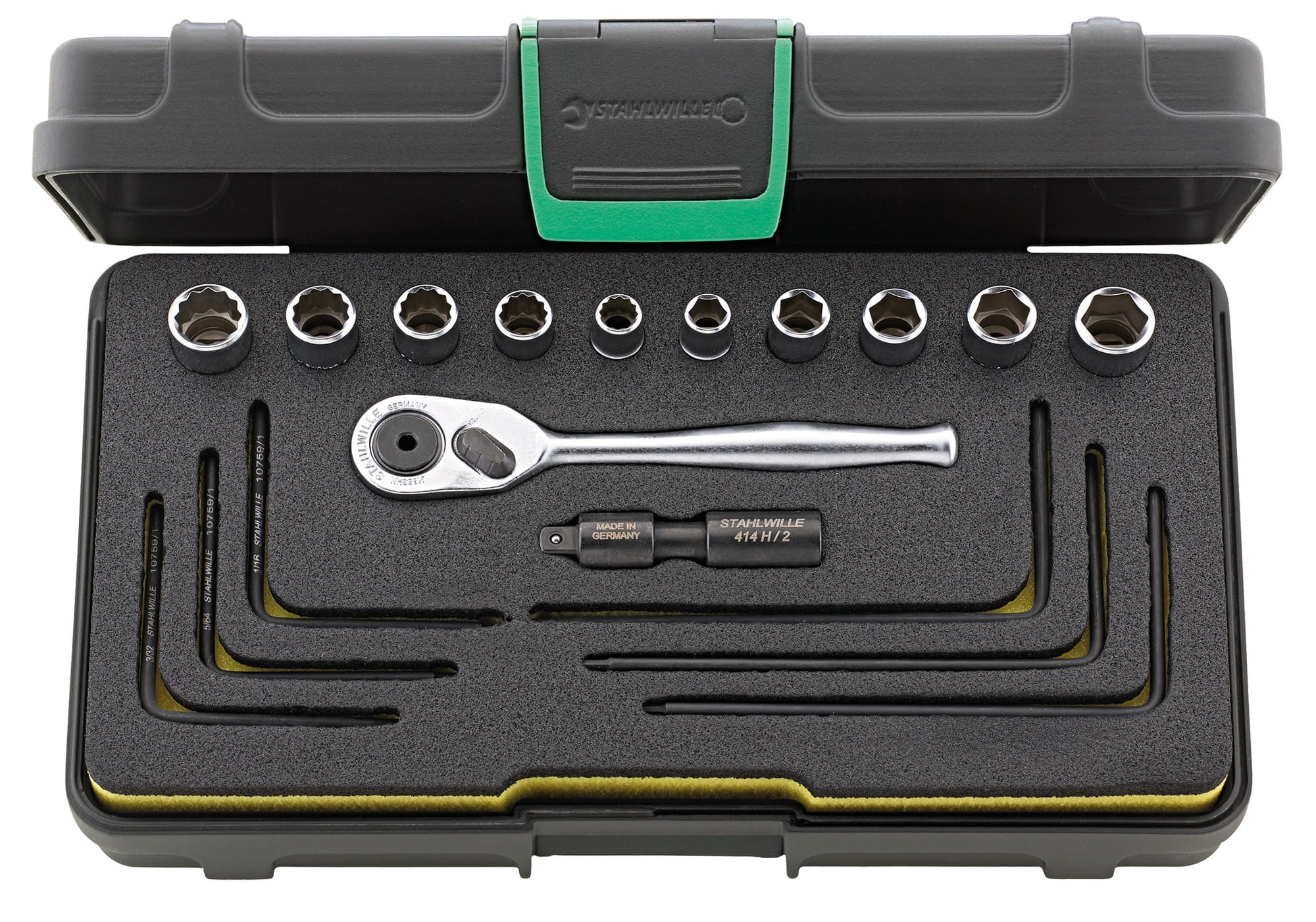 STAHLWILLE 96016304 Komplet kluczy nasadowych 1/4" 40A/40AD/16/2
