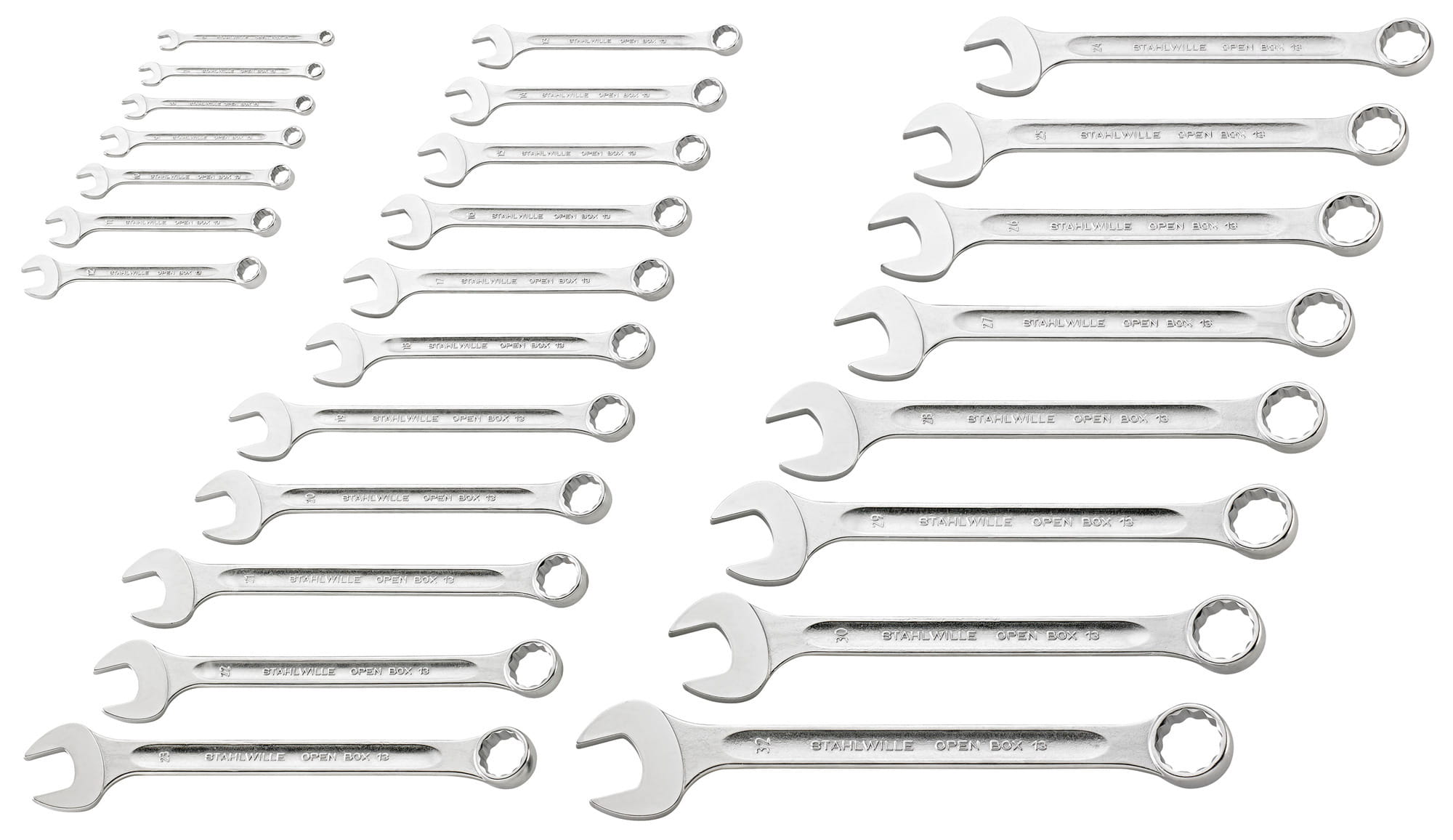 STAHLWILLE 96400805 Zestaw kluczy płasko-oczkowych 6-32mm 26szt. 13/26