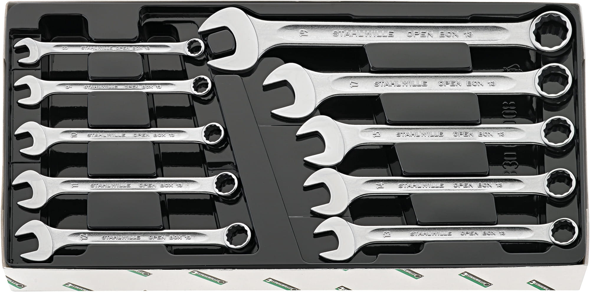 STAHLWILLE 96404804 Zestaw kluczy płasko-oczkowych 1/4"-1 1/4" 20szt. 13A/20