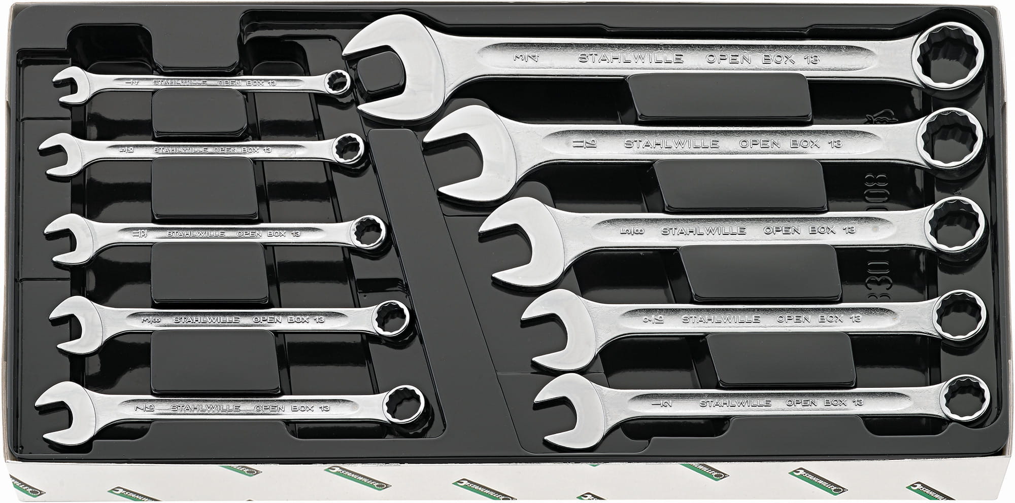 STAHLWILLE 96404812 Zestaw kluczy płasko-oczkowych 1/4"-3/4" 10szt. 13A/10 KT