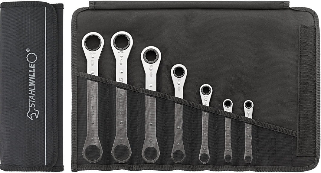 STAHLWILLE 96415601 Zestaw kluczy oczkowych z grzechotką 1/4"-15/16" 7szt. 25A/7 N