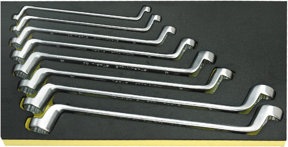 STAHLWILLE 96838192 Zestaw kluczy oczkowych odgiętych 6-22mm 8szt. TCS 20/8,6X7-19X22MM