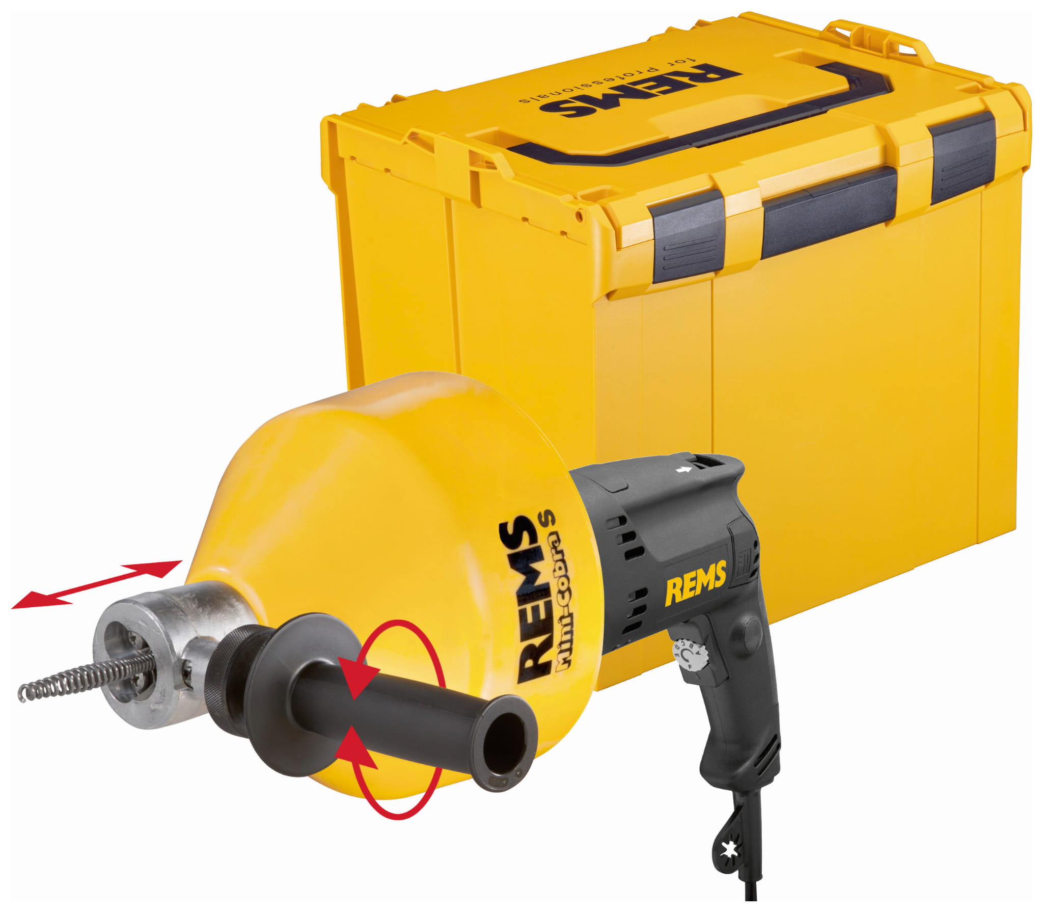 REMS 170028 R220 Elektryczny przepychacz do rur Mini-Cobra S VE w skrzynce L-BOXX H