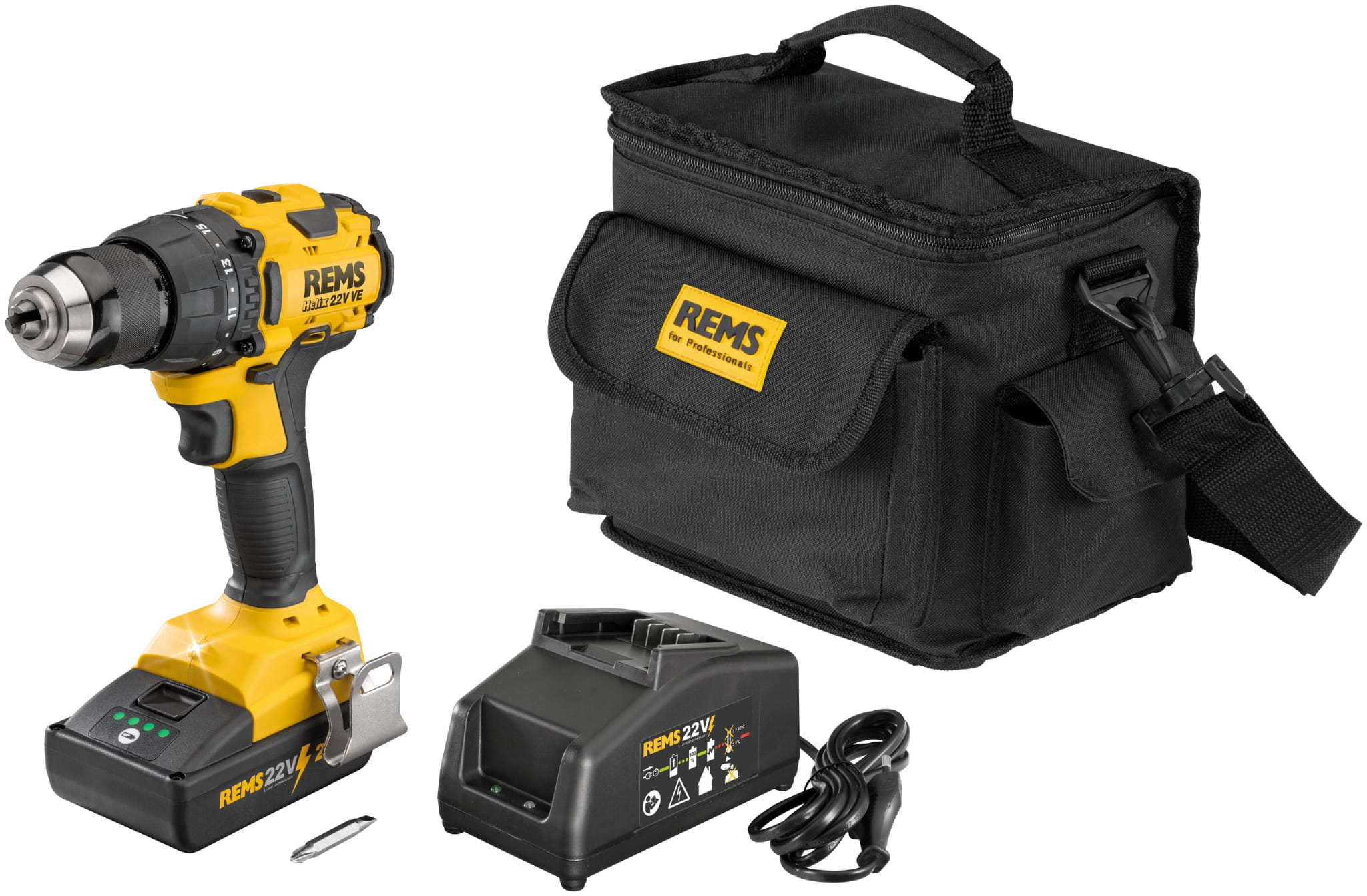 REMS 190110 R220 Wiertarko wkrętarka Helix 22V VE zestaw