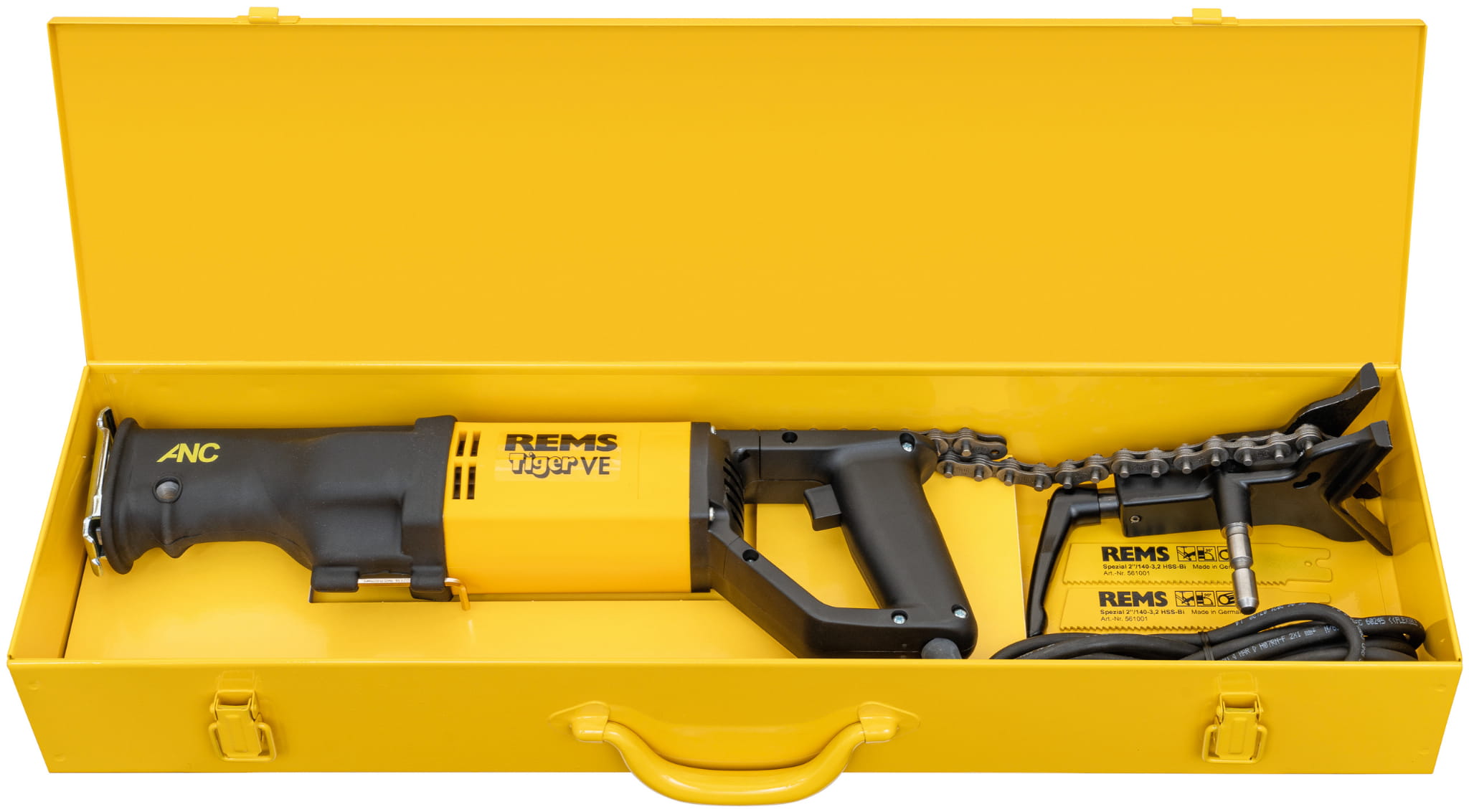 REMS 560029 R220 Piła szablasta Tiger VE Set K z łańcuchowym uchwytem