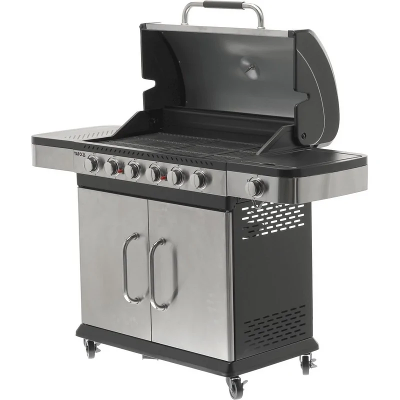 YATO YG-20004 GRILL GAZOWY 6+1 STAL NIERDZEWNA 20.2KW