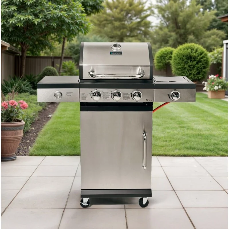BLAUPUNKT BP-GG301 GRILL GAZOWY 3+1 STAL NIERD GAZOWY 3+1 STAL NIERDZEWNA 9,3KW