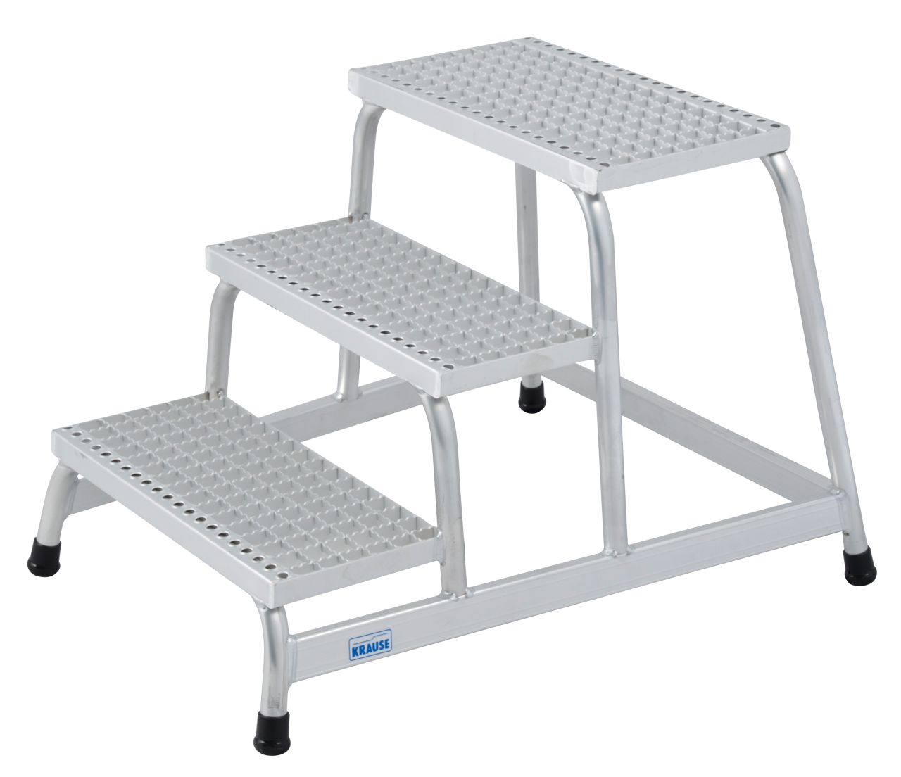 Krause schodki montażowe ze stopniami z kraty aluminiowej 1x4