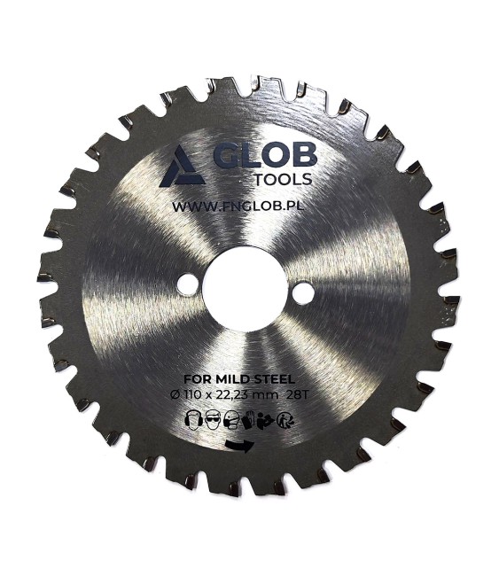 GLOOB TOOLS GLOBTOOLS-RBC-110 Piła tarczowa TCT 110x22,23mm 28z do prętów zbrojeniowych