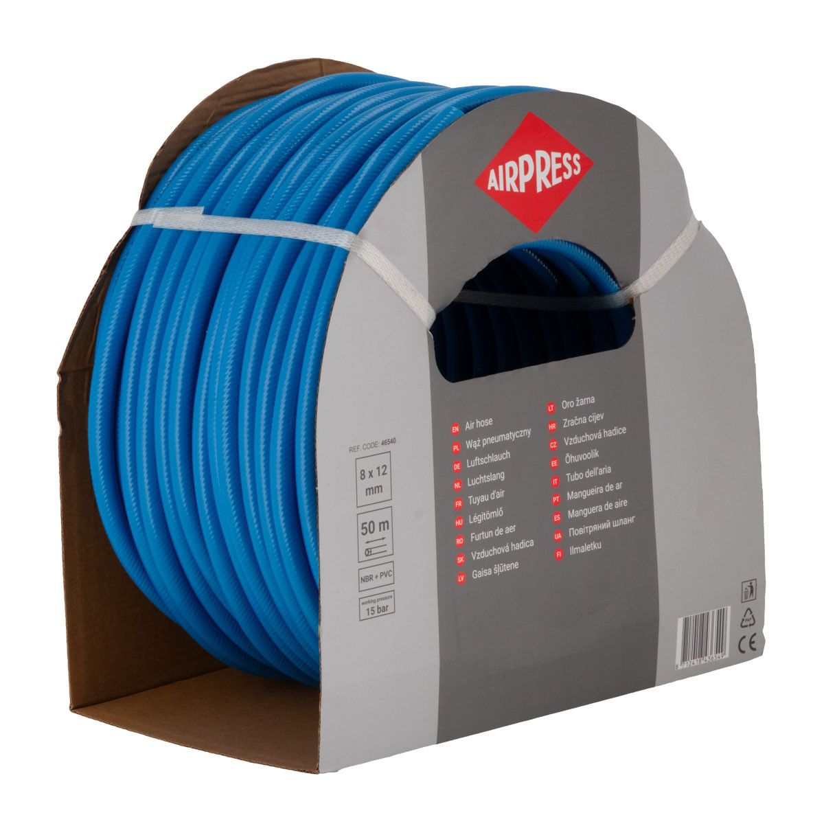 AIRPRESS Wąż pneumatyczny hybrydowy NBR+PVC 8 x 12 mm 15 bar 50 m 46540