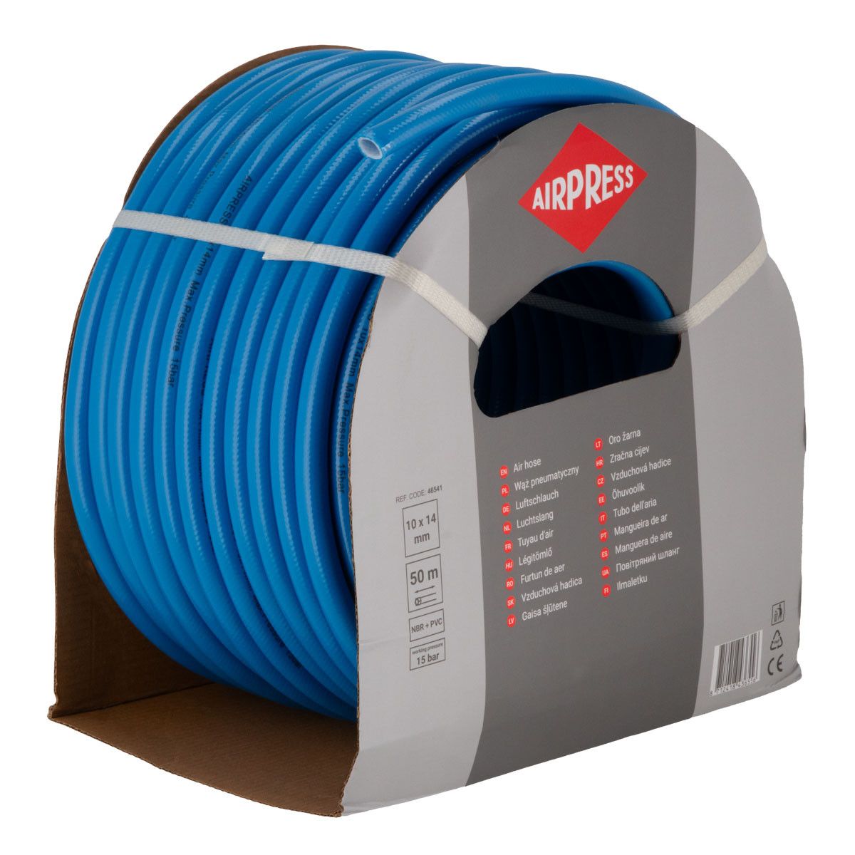 AIRPRESS Wąż pneumatyczny hybrydowy NBR+PVC 10 x 14 mm 15 bar 50 m 46541