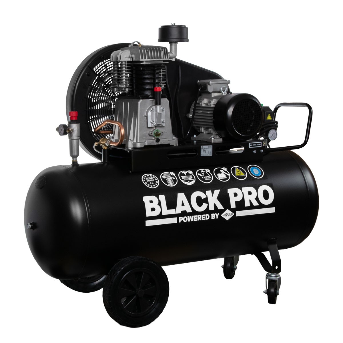AIRPRESS Kompresor dwutłokowy Black Pro NB7 11 bar 7.5 KM/5.5 kW 652 l/min 270L 360116