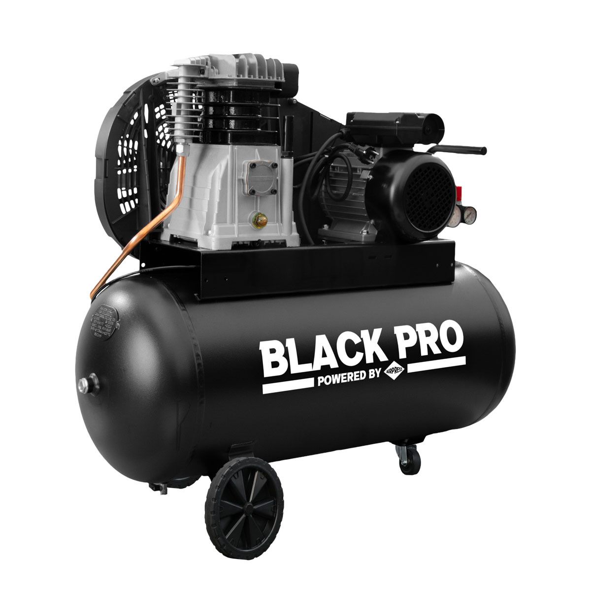 AIRPRESS Kompresor dwutłokowy Black Pro B3800B 10 bar 3 KM/2.2 kW 289.3 l/min 90L 360120