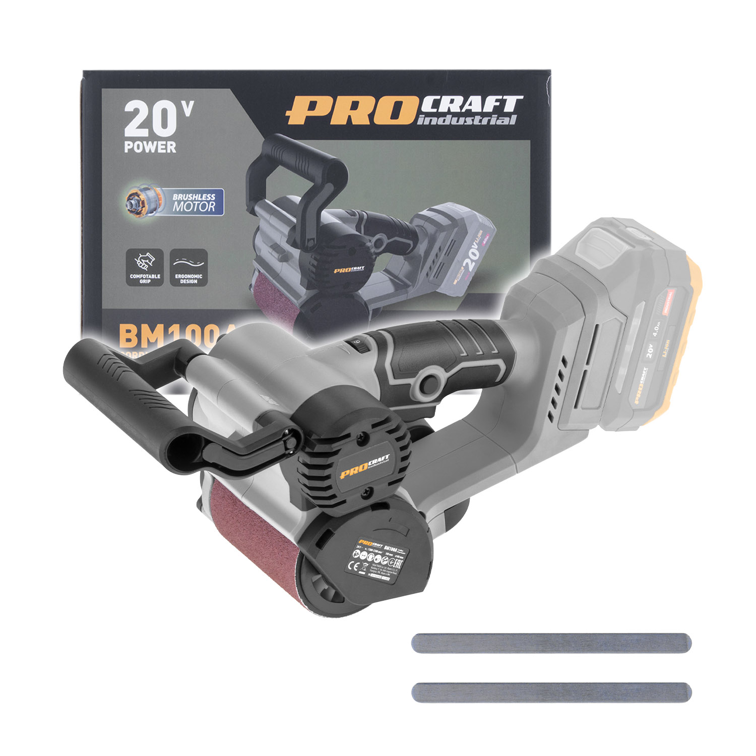 Procraft Akumulatorowa satyniarka 20V 80x100 mm BM100A
