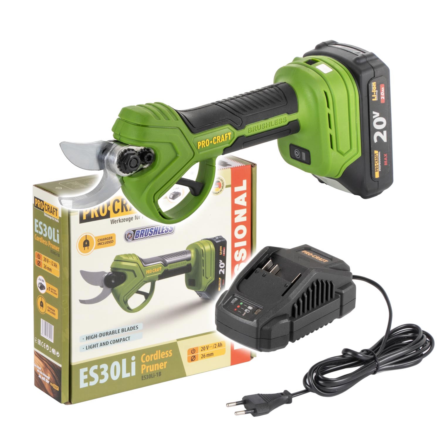 Procraft Sekator akumulatorowy 20V 26mm ES30LI1B
