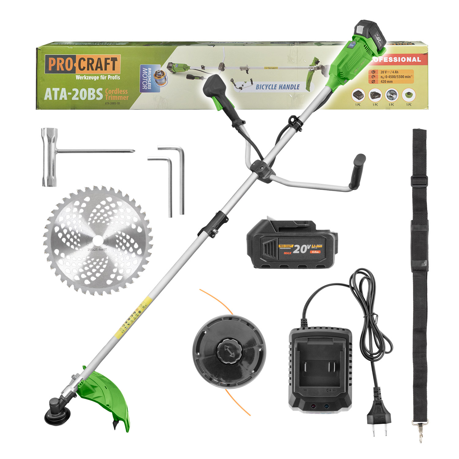 Procraft Kosa akumulatorowa 20V ATA-20BS (składana)