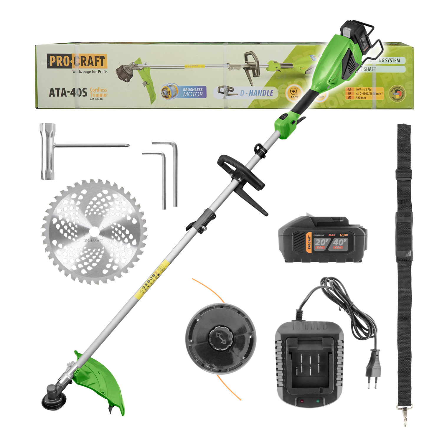 Procraft Kosa akumulatorowa 20V ATA-40S (składana)