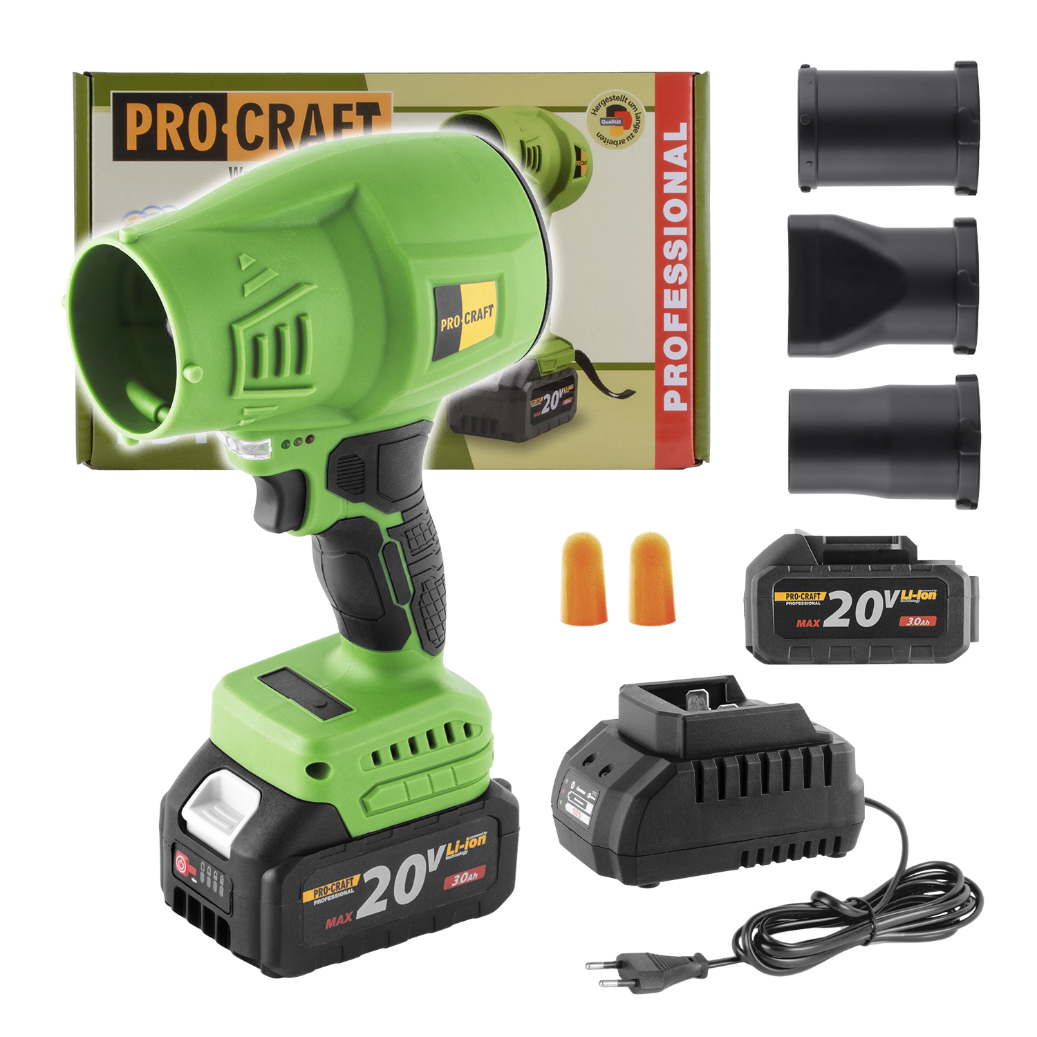 Procraft Akumulatorowa dmuchawa 20V 3Ah PB18