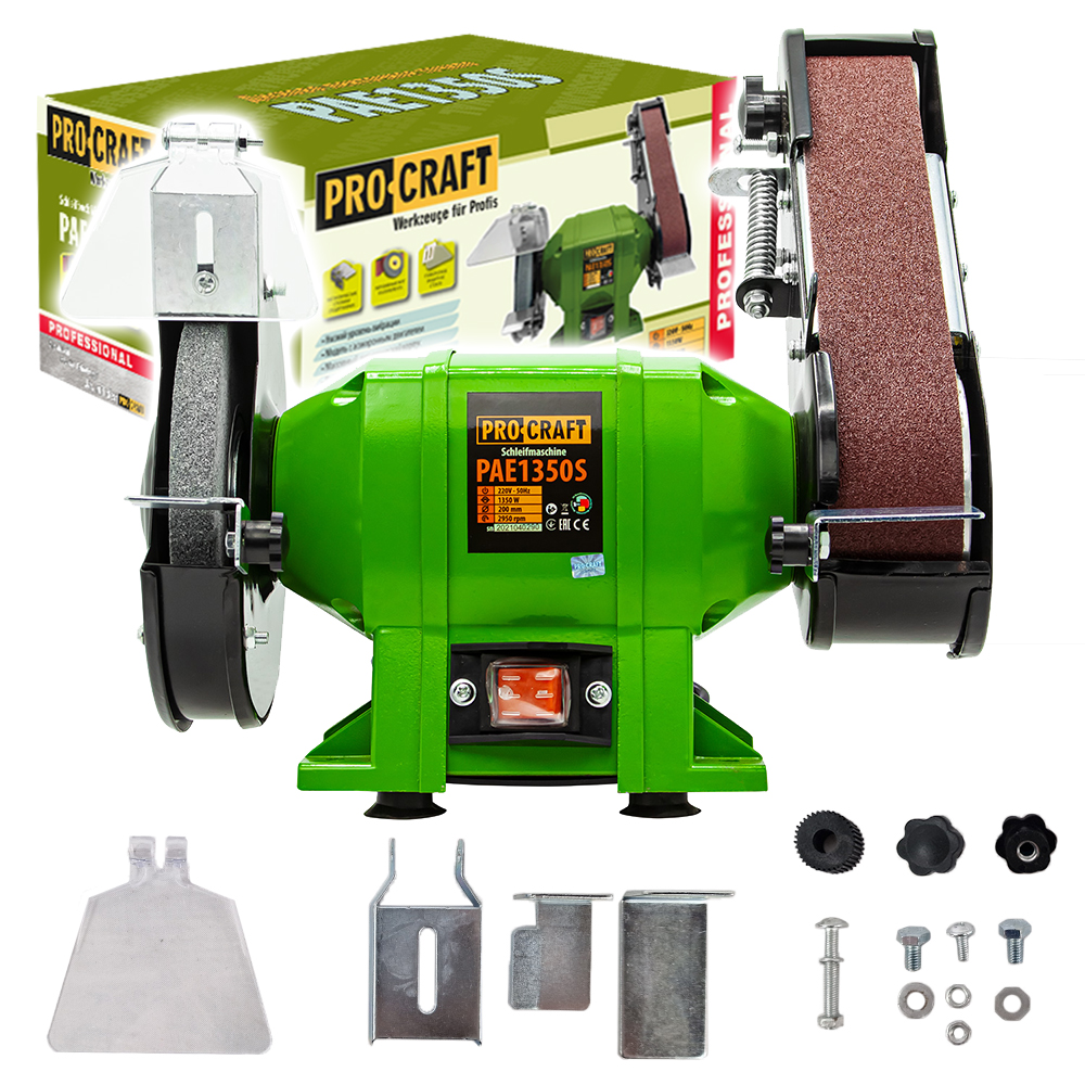 Procraft Szlifierka stołowa taśmowo-tarczowa 250W 150mm 686x50mm PAE1350S