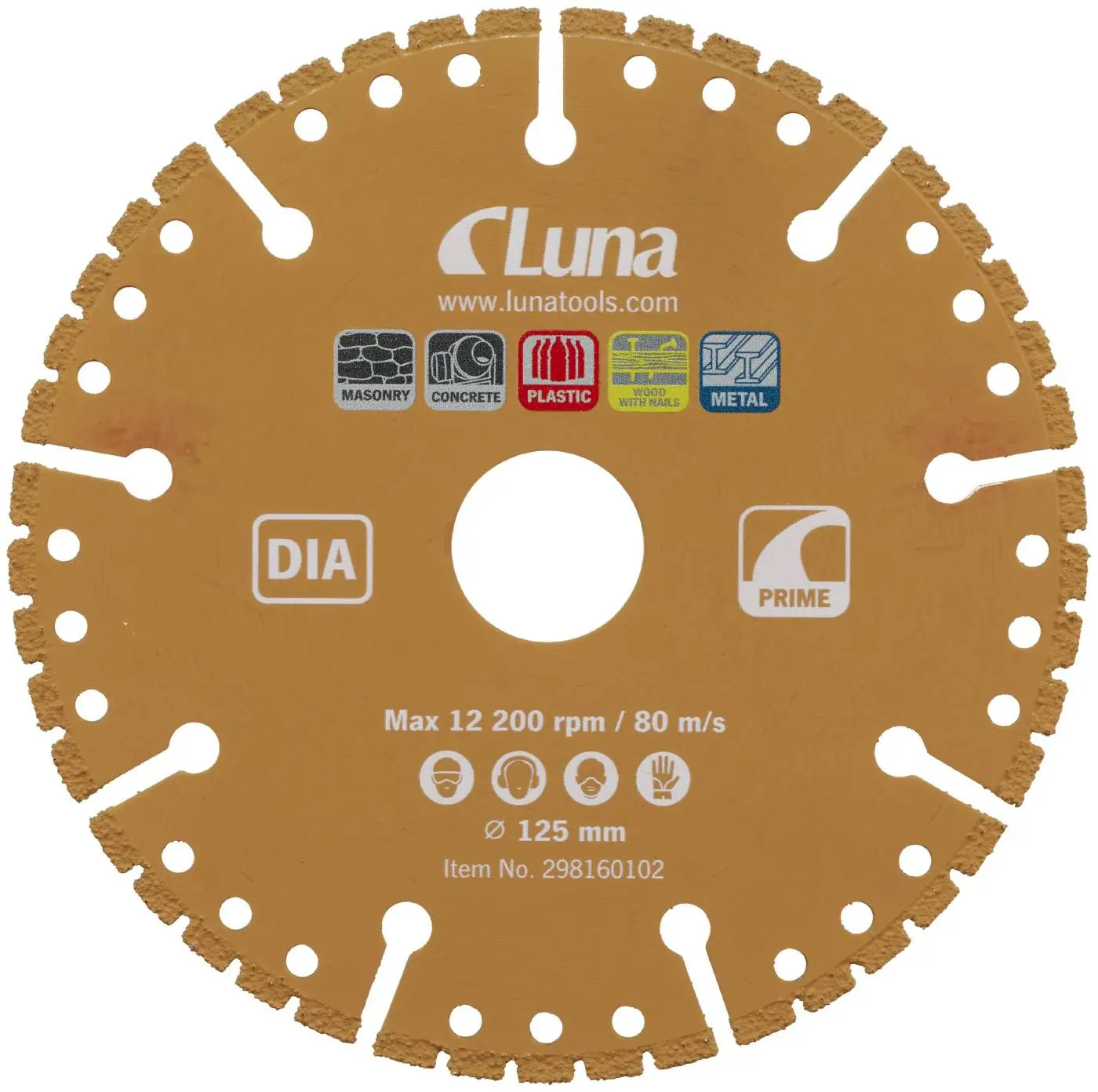 LUNA Tarcza tnąca uniwersalna diament Prime Multi DIA 298160102
