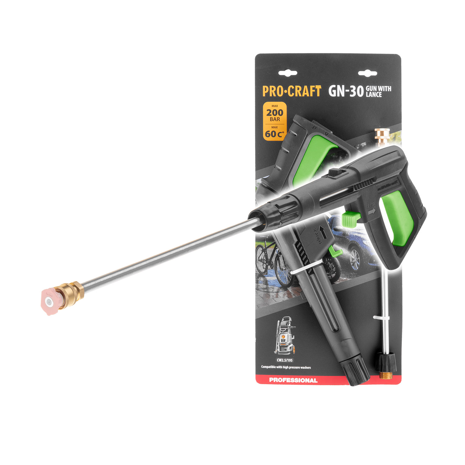 Procraft Pistolet wysokociśnieniowy GN-30 do 200 bar