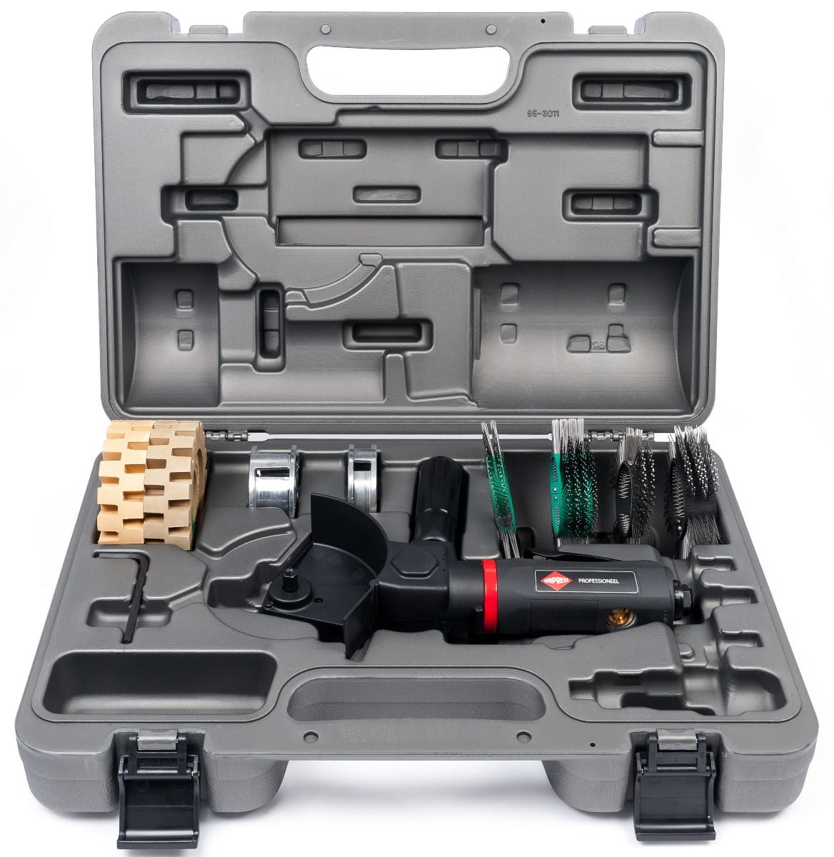 AIRPRESS 45429 Szlifierka wielofunkcyjna pneumatyczna 3500 obr./min 1/4" 110 l/min + zestaw akcesoriów