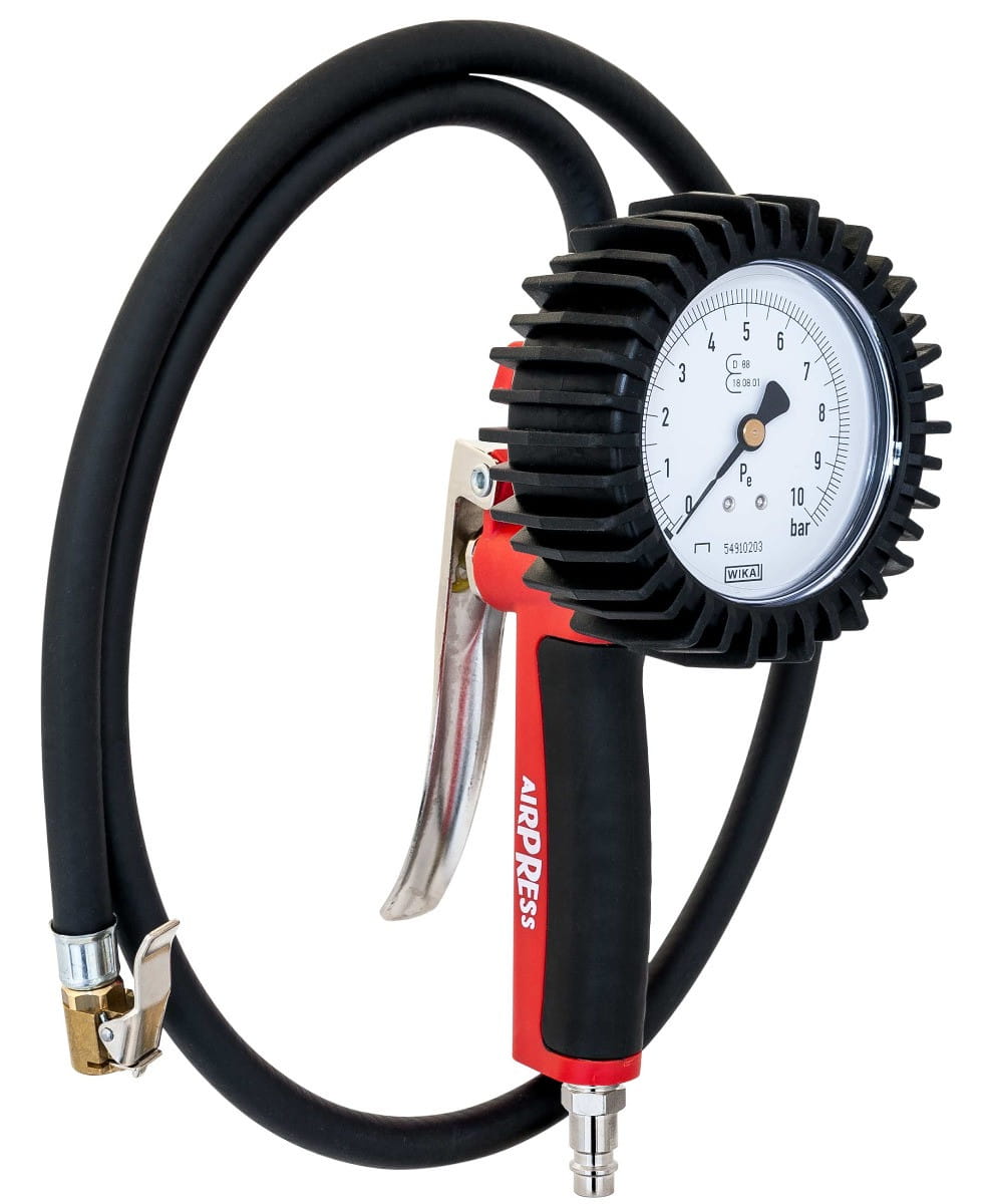 AIRPRESS 42069 Profesjonalny pistolet do pompowania z manometrem oraz wężem 1 m